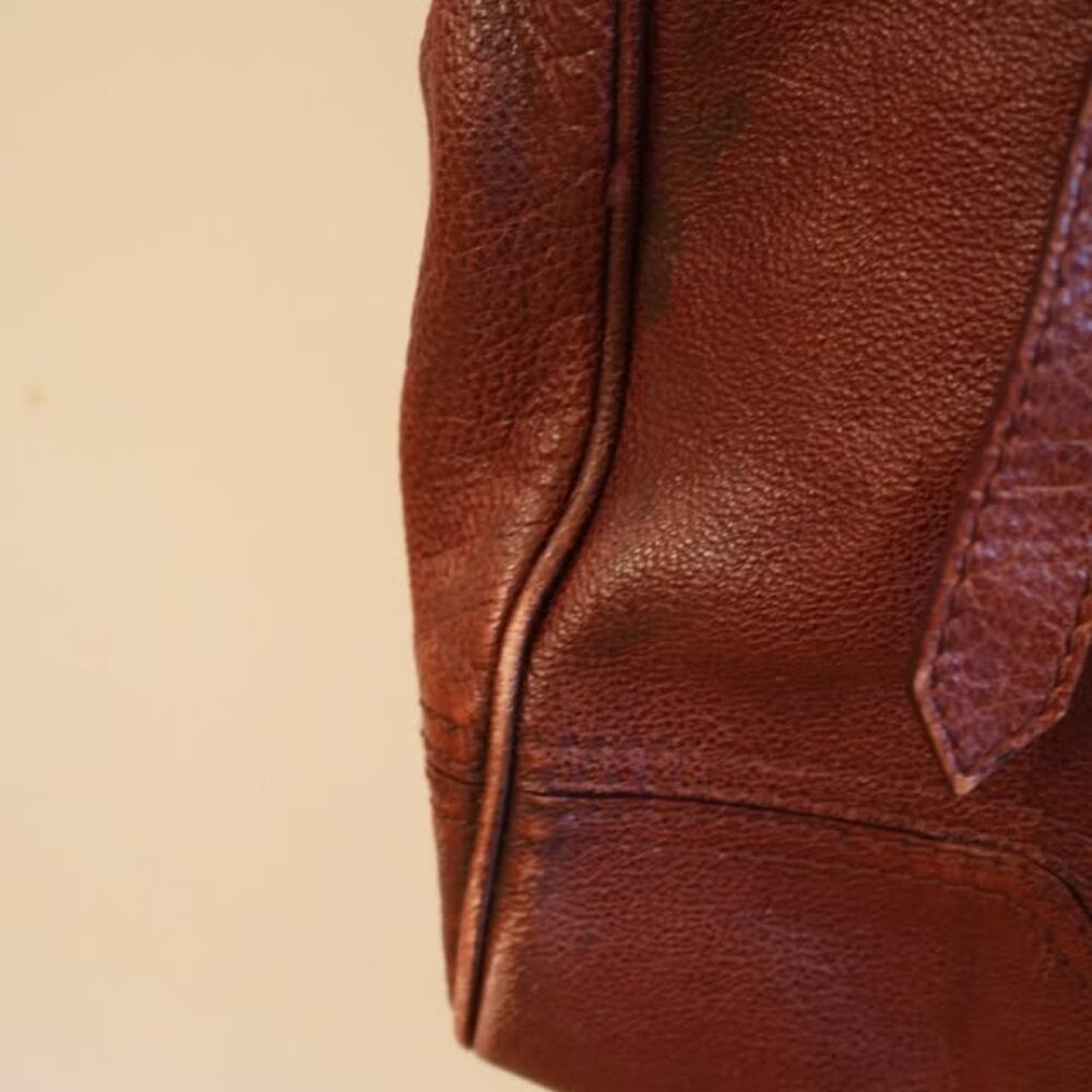 Burberry Chestnut Leather Tote - Picture 10 of 14